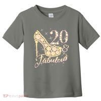 Fabulous & 20 Sparkly Heel 20th Birthday Toddler T-Shirt thumb 0