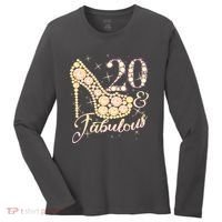 Fabulous & 20 Sparkly Heel 20th Birthday Women's Long Sleeve Shirt thumb 0