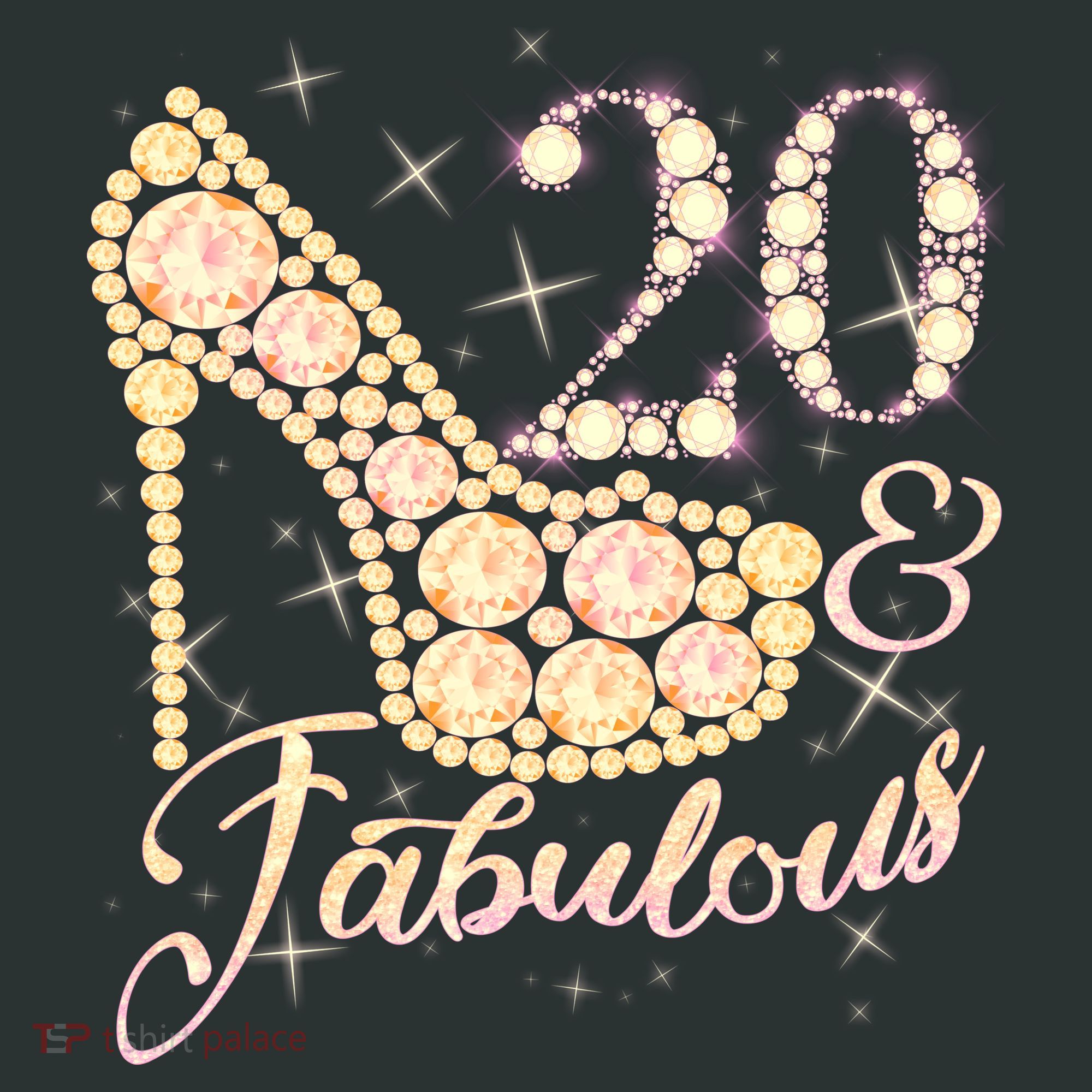 Fabulous & 20 Sparkly Heel 20th Birthday Women's Long Sleeve Shirt
