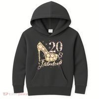 Fabulous & 20 Sparkly Heel 20th Birthday Kids Hoodie thumb 0