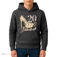 Fabulous & 20 Sparkly Heel 20th Birthday Kids Hoodie thumb 4