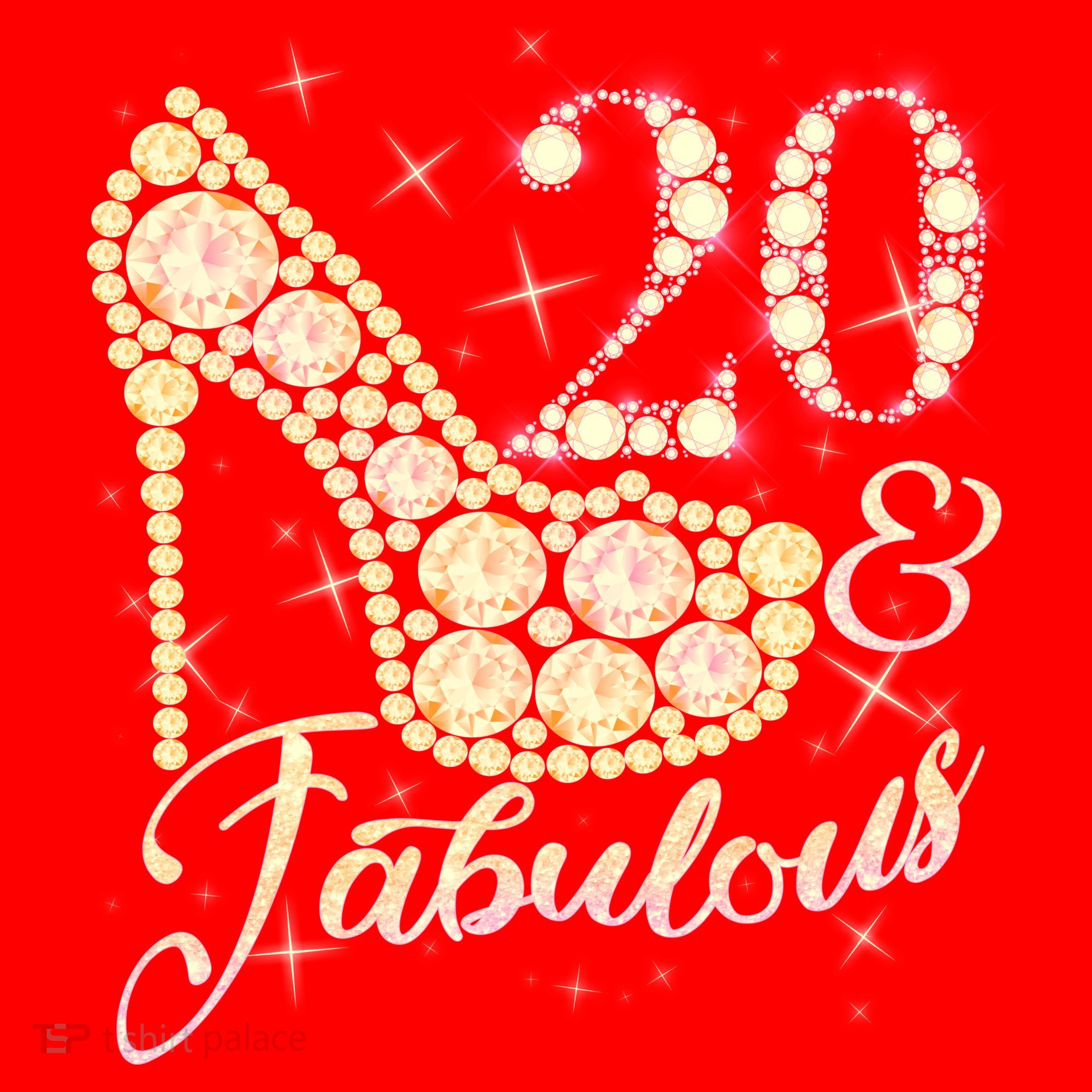 Fabulous & 20 Sparkly Heel 20th Birthday Santa Hat
