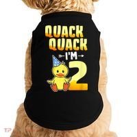 Funny 2 Year Old Girl Boy Duck 2nd Second Birthday Party Gift 1 Doggie Tank thumb 0