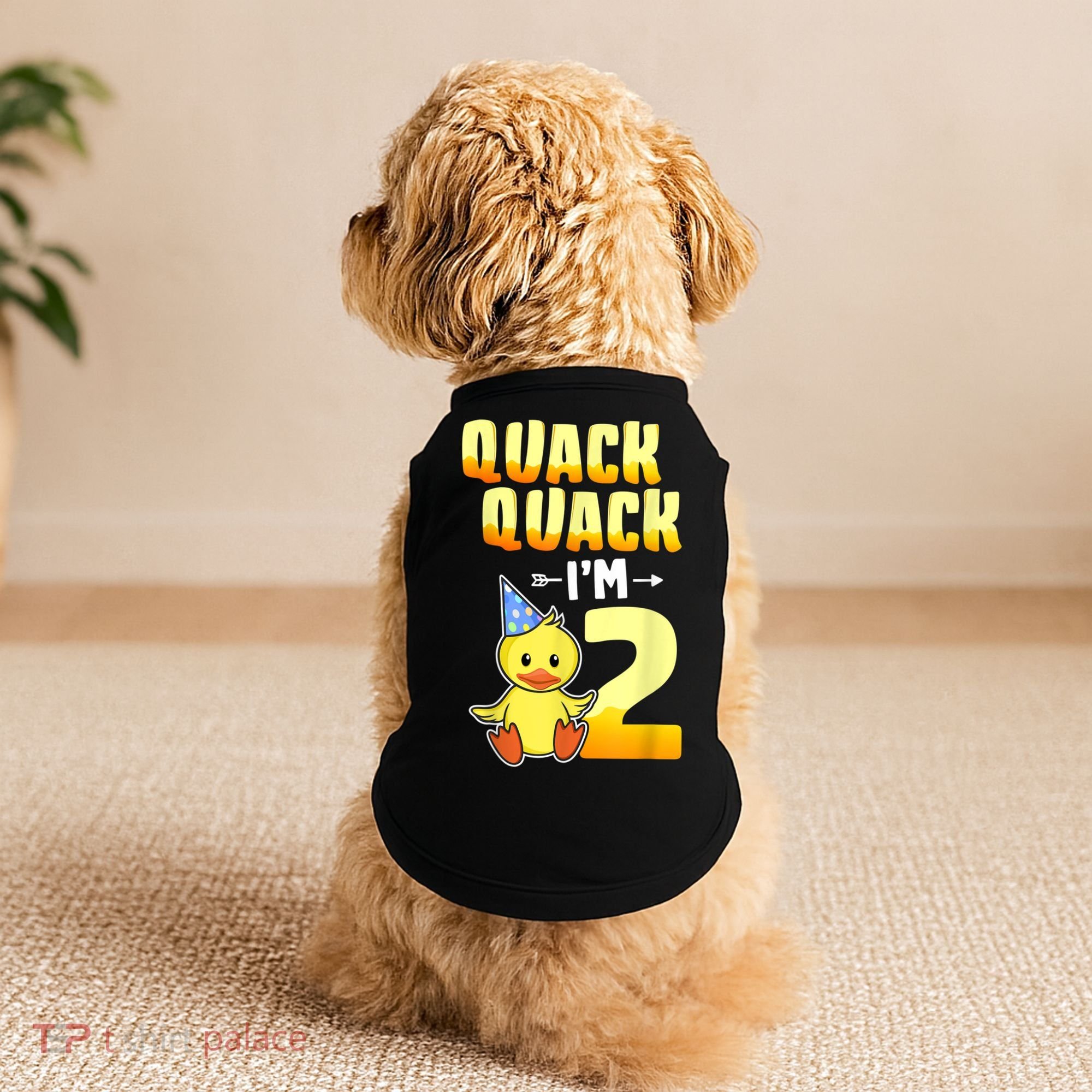 Funny 2 Year Old Girl Boy Duck 2nd Second Birthday Party Gift 1 Doggie Tank