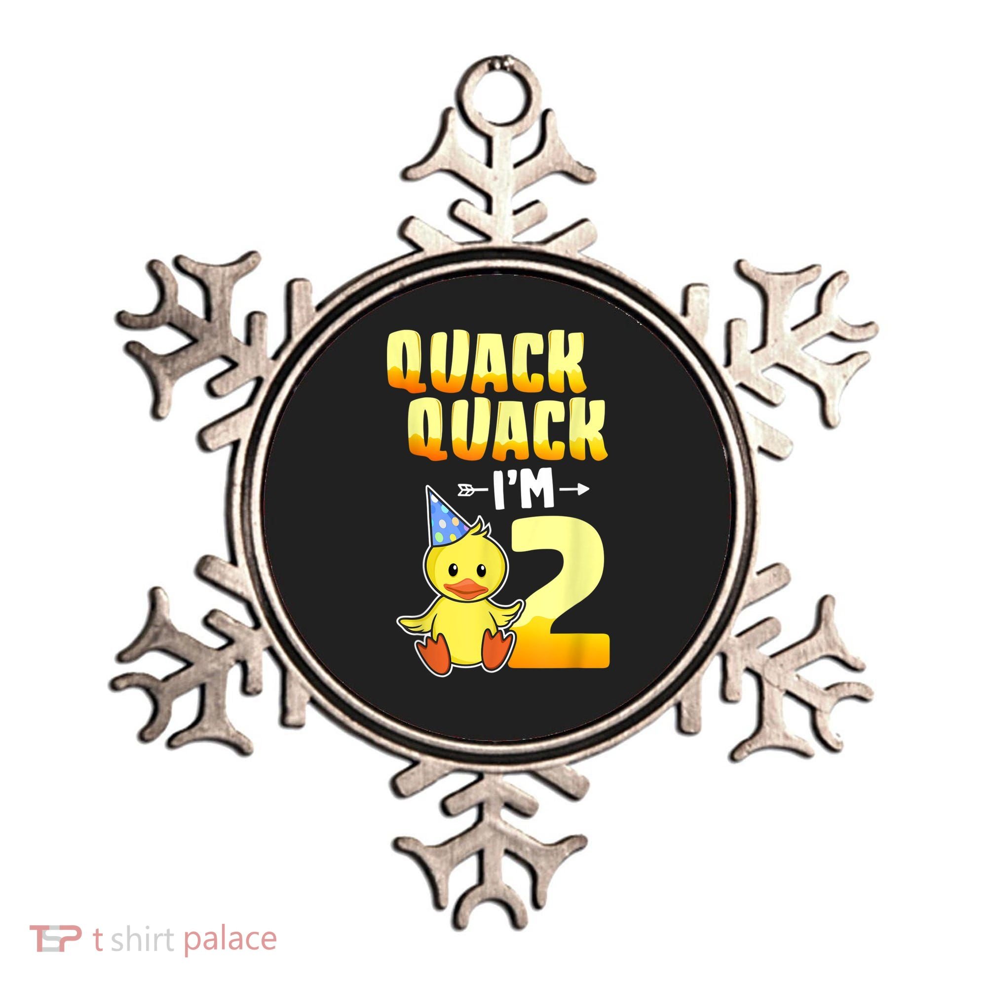 Funny 2 Year Old Girl Boy Duck 2nd Second Birthday Party Gift 1 Ornament