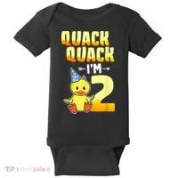 Funny 2 Year Old Girl Boy Duck 2nd Second Birthday Party Gift 1 Baby Bodysuit thumb 0