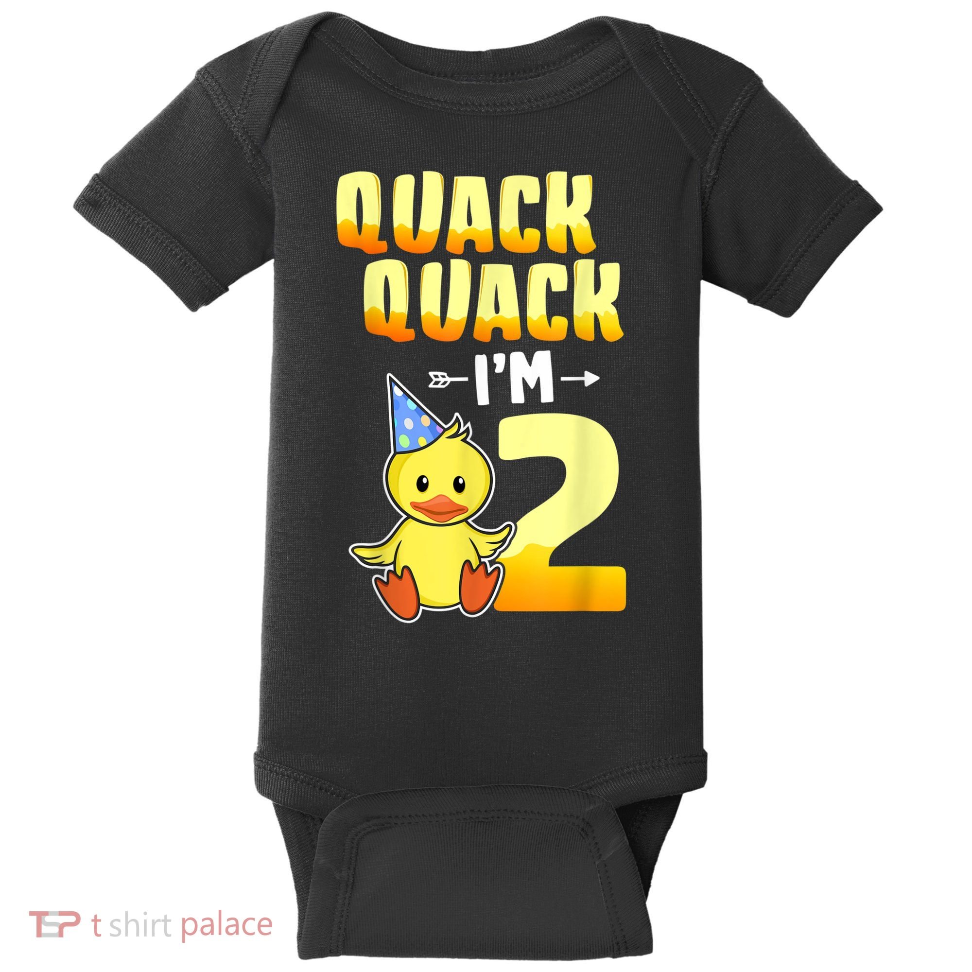 Funny 2 Year Old Girl Boy Duck 2nd Second Birthday Party Gift 1 Baby Bodysuit