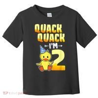 Funny 2 Year Old Girl Boy Duck 2nd Second Birthday Party Gift 1 Toddler T-Shirt thumb 0