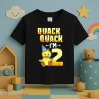 Funny 2 Year Old Girl Boy Duck 2nd Second Birthday Party Gift 1 Toddler T-Shirt thumb 3