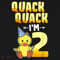 Funny 2 Year Old Girl Boy Duck 2nd Second Birthday Party Gift 1 Toddler T-Shirt thumb 4