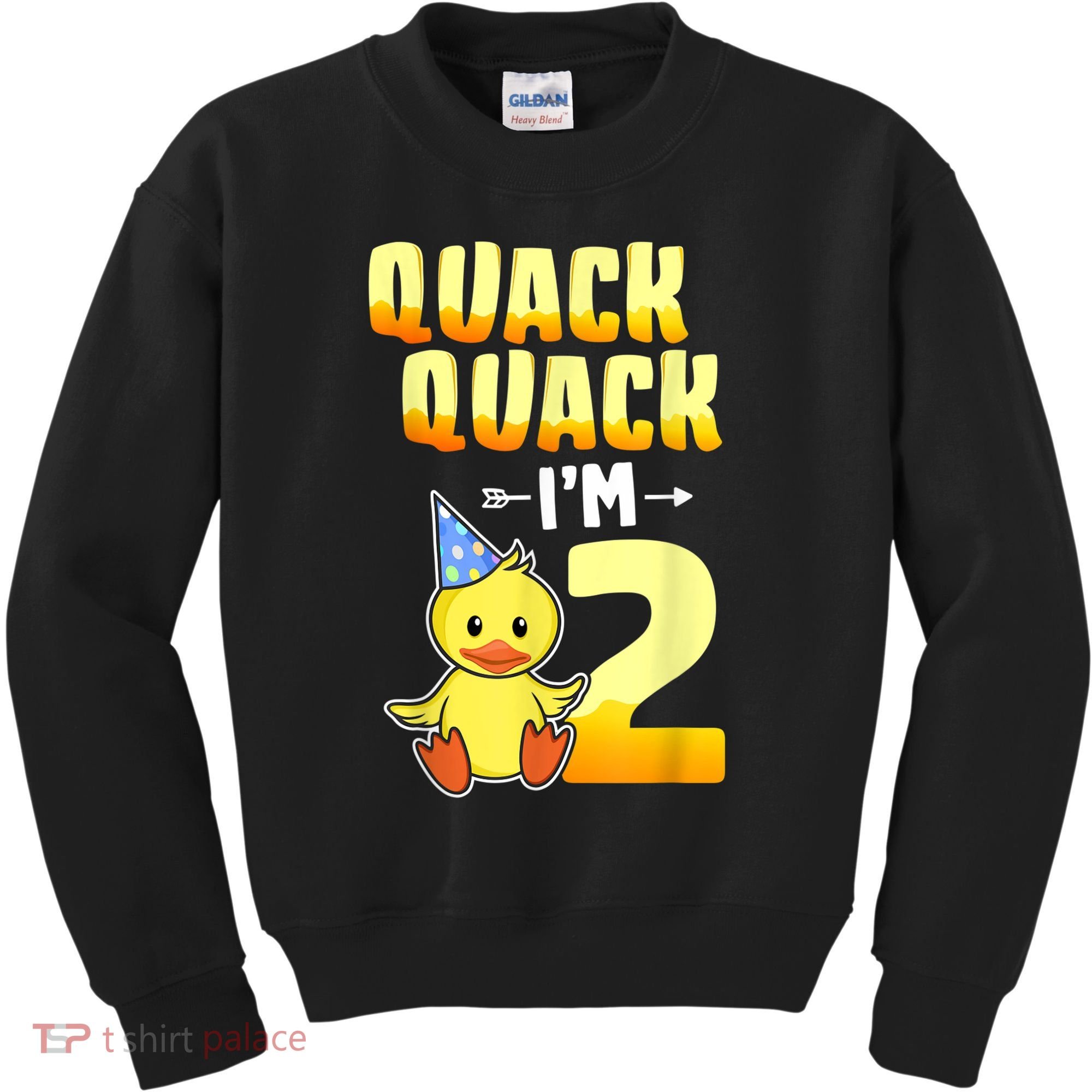 Funny 2 Year Old Girl Boy Duck 2nd Second Birthday Party Gift 1 Kids Sweatshirt