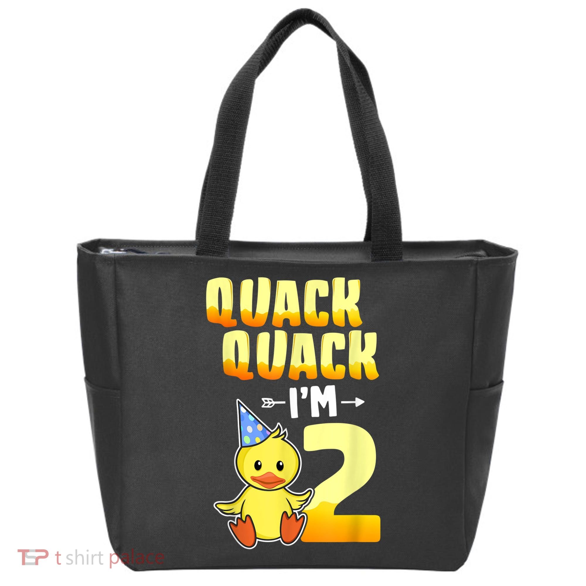 Funny 2 Year Old Girl Boy Duck 2nd Second Birthday Party Gift 1 Tote Bag
