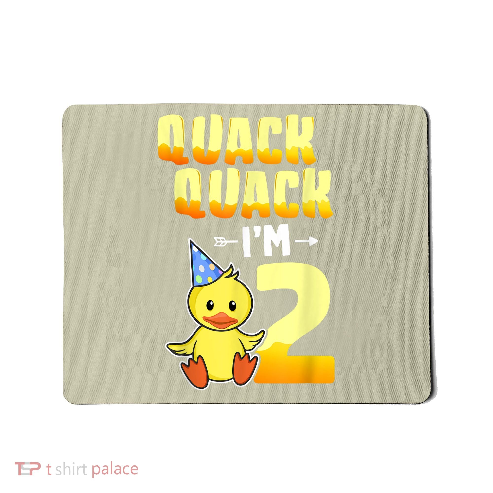 Funny 2 Year Old Girl Boy Duck 2nd Second Birthday Party Gift 1 Mousepad