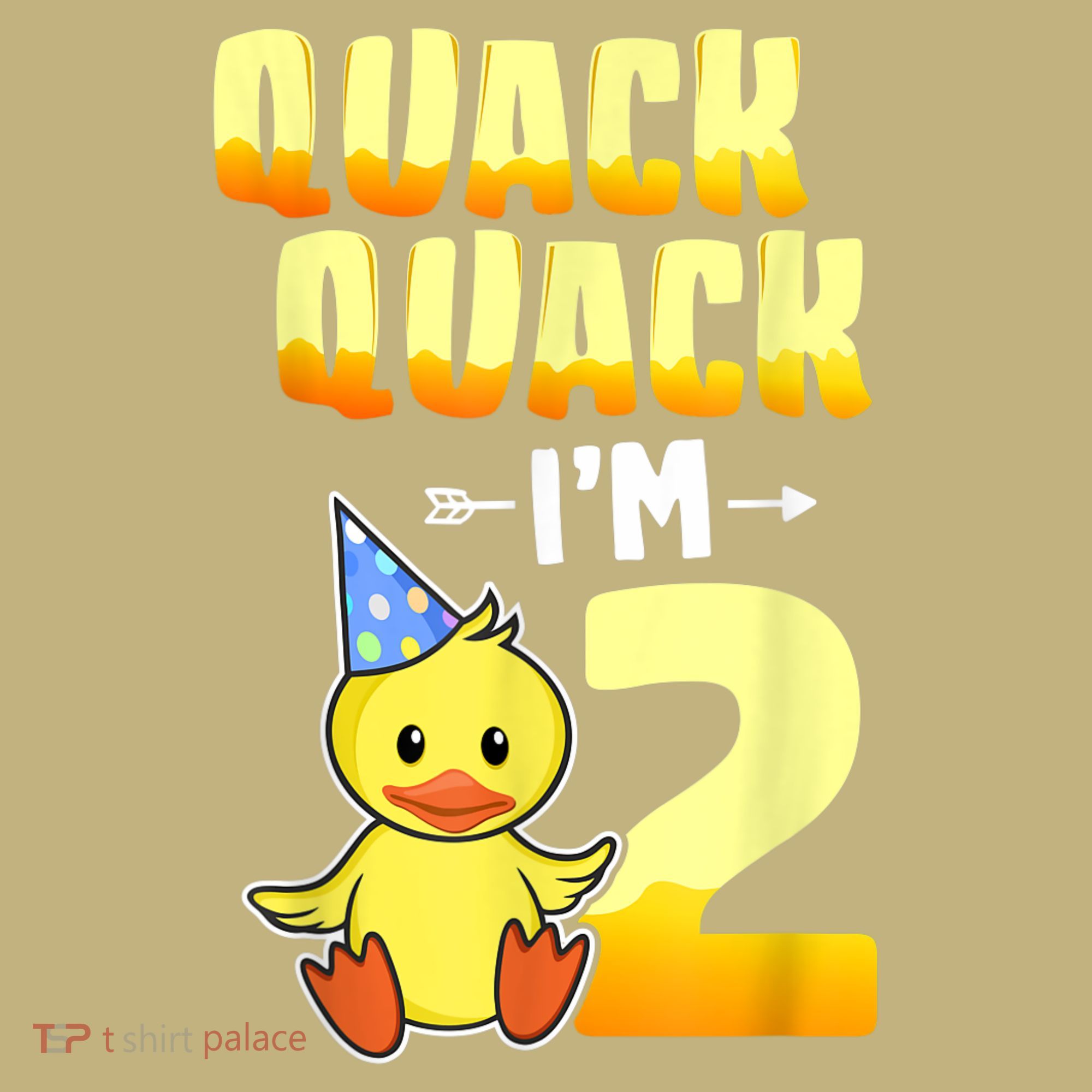 Funny 2 Year Old Girl Boy Duck 2nd Second Birthday Party Gift 1 Mousepad