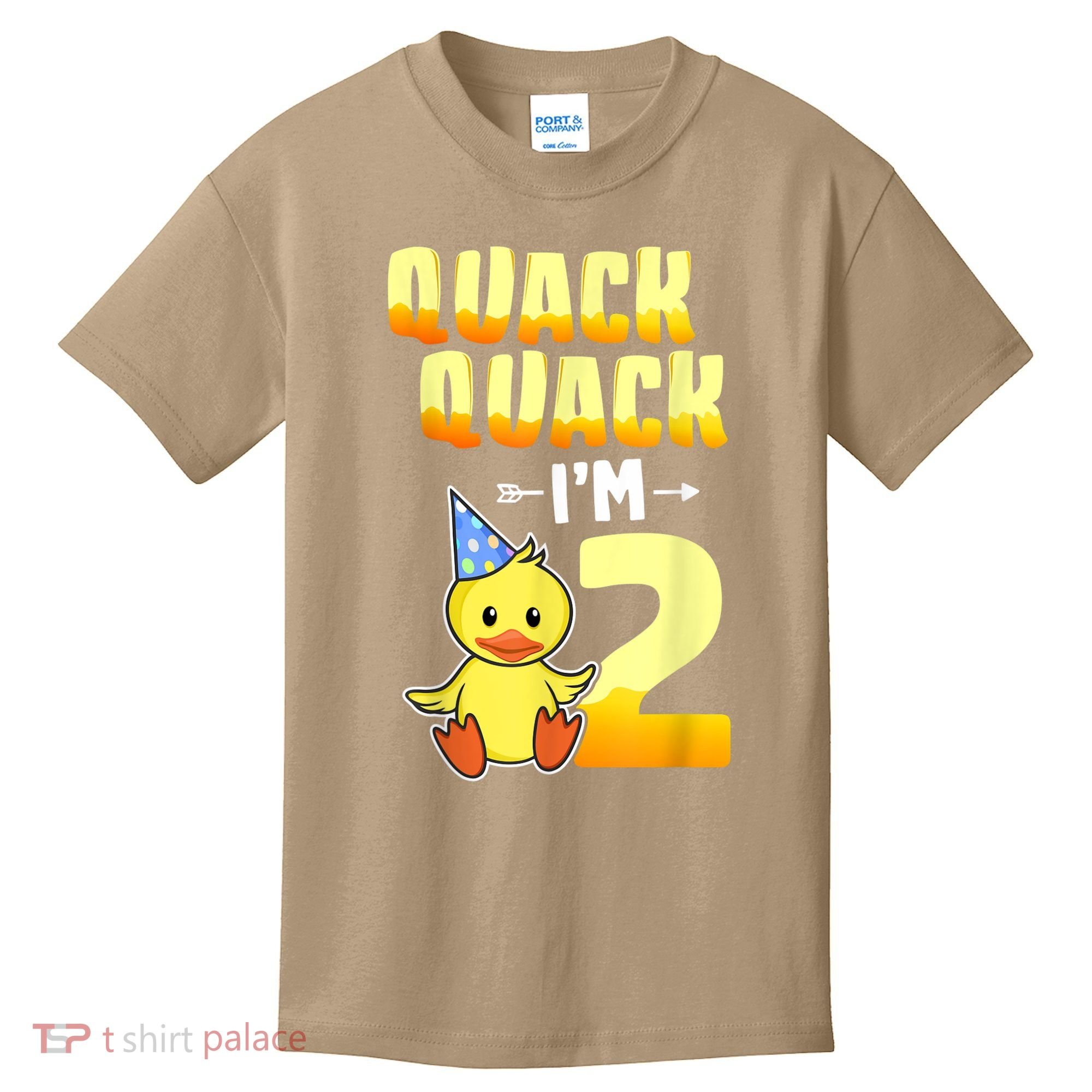 Funny 2 Year Old Girl Boy Duck 2nd Second Birthday Party Gift 1 Kids T-Shirt