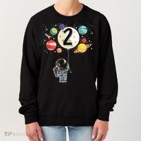 Funny 2 Years Old Birthday Boy Gift Astronaut 2nd Birthday Gift 1 Women's Sweatshirt thumb 0