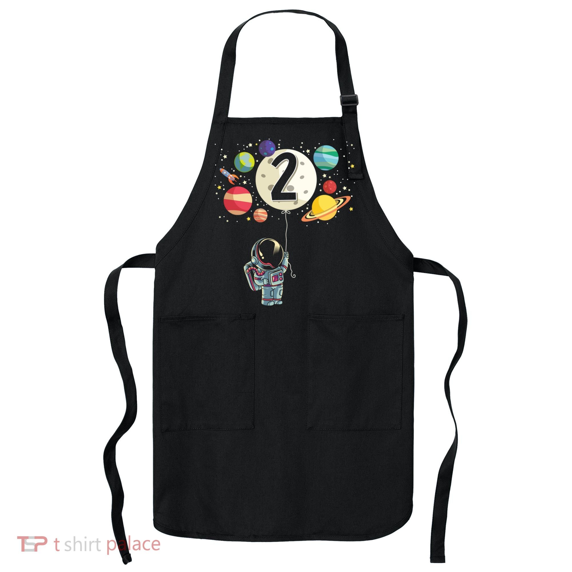 Funny 2 Years Old Birthday Boy Gift Astronaut 2nd Birthday Gift 1 Apron