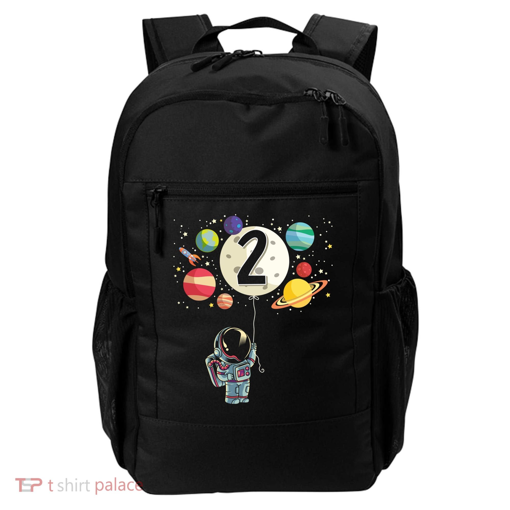 Funny 2 Years Old Birthday Boy Gift Astronaut 2nd Birthday Gift 1 Backpack