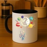 Funny 2 Years Old Birthday Boy Gift Astronaut 2nd Birthday Gift 1 Coffee Mug thumb 4
