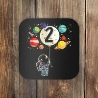 Funny 2 Years Old Birthday Boy Gift Astronaut 2nd Birthday Gift 1 Coaster thumb 0