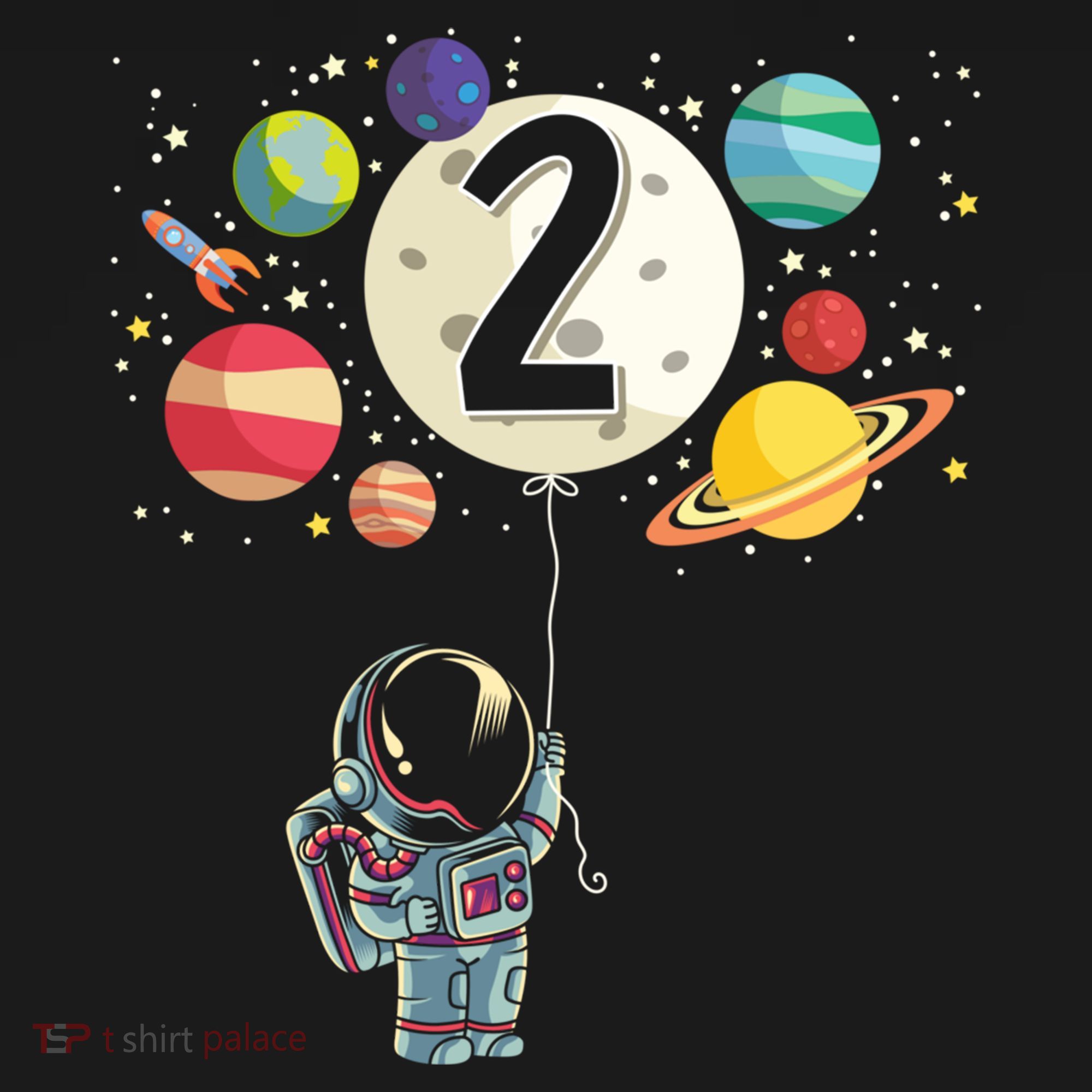 Funny 2 Years Old Birthday Boy Gift Astronaut 2nd Birthday Gift 1 Women's Hoodie