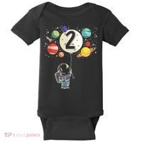 Funny 2 Years Old Birthday Boy Gift Astronaut 2nd Birthday Gift 1 Baby Bodysuit thumb 0