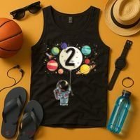 Funny 2 Years Old Birthday Boy Gift Astronaut 2nd Birthday Gift 1 Tank Top thumb 4