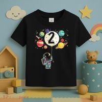 Funny 2 Years Old Birthday Boy Gift Astronaut 2nd Birthday Gift 1 Toddler T-Shirt thumb 3