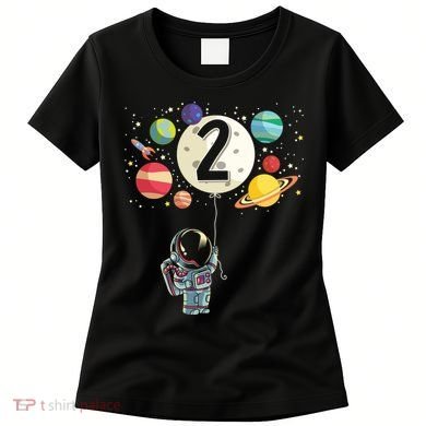 Funny 2 Years Old Birthday Boy Gift Astronaut 2nd Birthday Gift 1 Women's T-Shirt