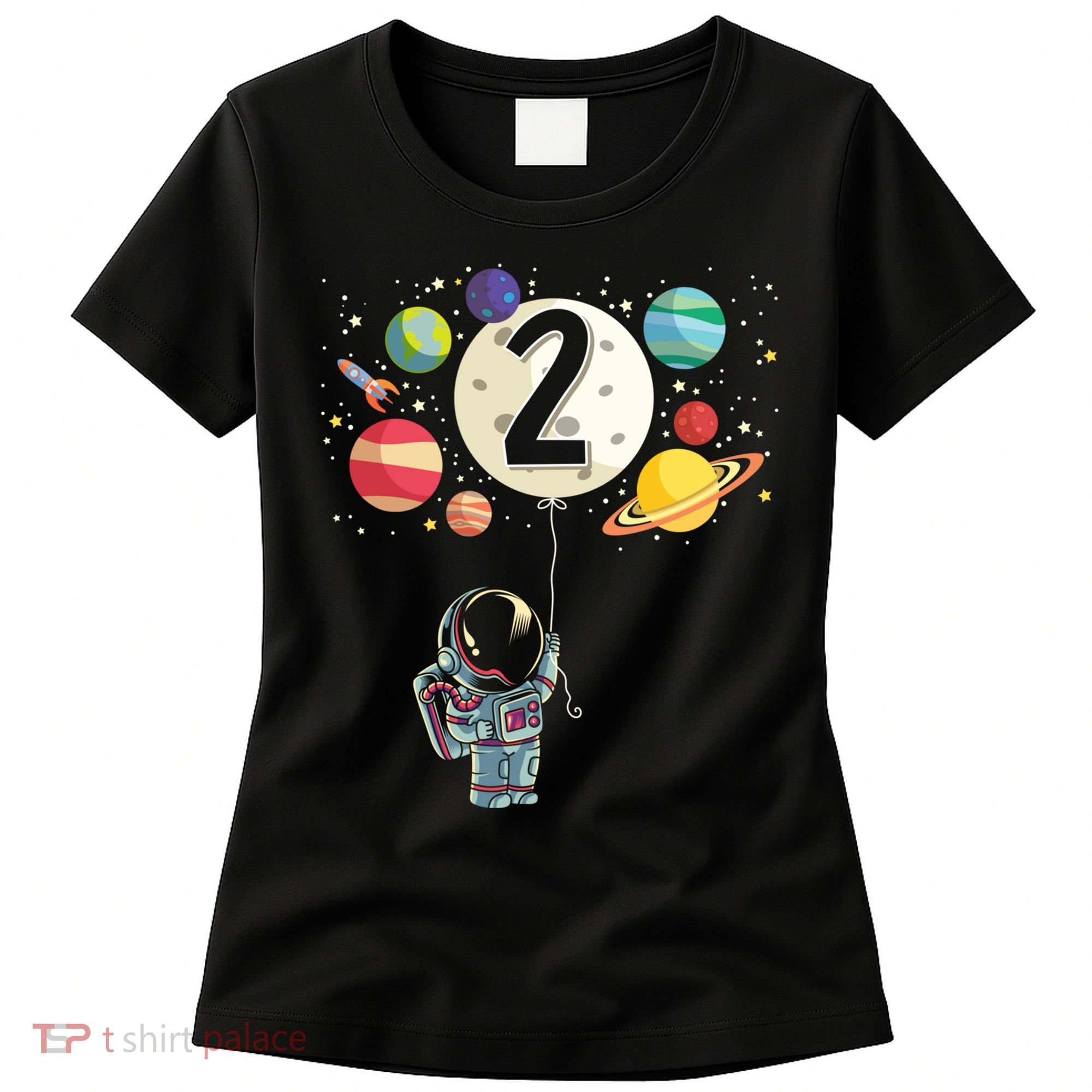Funny 2 Years Old Birthday Boy Gift Astronaut 2nd Birthday Gift 1 Women's T-Shirt