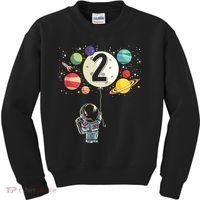 Funny 2 Years Old Birthday Boy Gift Astronaut 2nd Birthday Gift 1 Kids Sweatshirt thumb 0