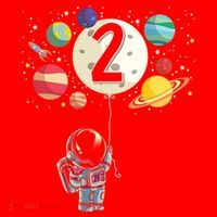 Funny 2 Years Old Birthday Boy Gift Astronaut 2nd Birthday Gift 1 Santa Hat thumb 1