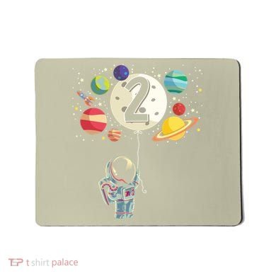Funny 2 Years Old Birthday Boy Gift Astronaut 2nd Birthday Gift 1 Mousepad
