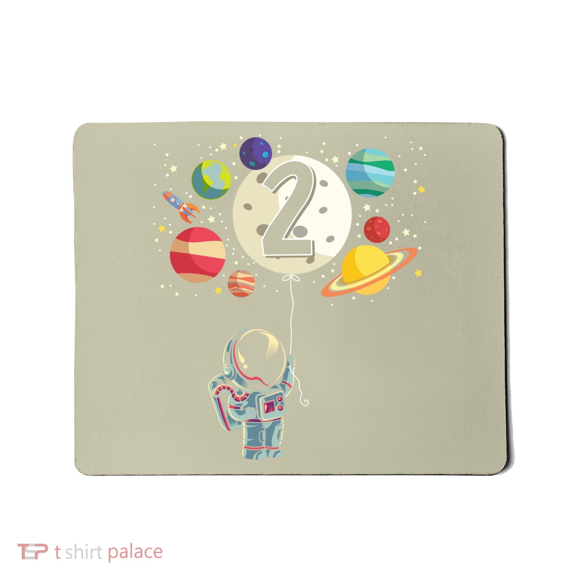Funny 2 Years Old Birthday Boy Gift Astronaut 2nd Birthday Gift 1 Mousepad