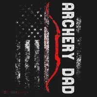 Family 365 Archery Dad Vintage Usa Red White Flag T-Shirt thumb 7