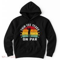 Funny 30th Birthday Golf Pun Retro Sunset 30 Year Old Golfer Hoodie thumb 0