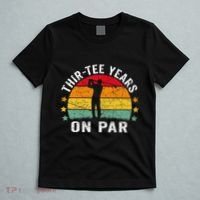 Funny 30th Birthday Golf Pun Retro Sunset 30 Year Old Golfer T-Shirt thumb 5