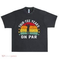 Funny 30th Birthday Golf Pun Retro Sunset 30 Year Old Golfer Urban Oversized Heavyweight T-Shirt thumb 0