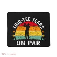 Funny 30th Birthday Golf Pun Retro Sunset 30 Year Old Golfer Mousepad thumb 0