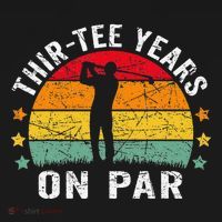 Funny 30th Birthday Golf Pun Retro Sunset 30 Year Old Golfer Ornament thumb 1