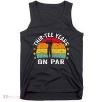Funny 30th Birthday Golf Pun Retro Sunset 30 Year Old Golfer Tank Top thumb 0