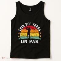 Funny 30th Birthday Golf Pun Retro Sunset 30 Year Old Golfer Tank Top thumb 2