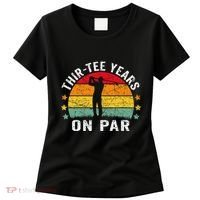 Funny 30th Birthday Golf Pun Retro Sunset 30 Year Old Golfer Women's T-Shirt thumb 0