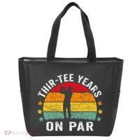 Funny 30th Birthday Golf Pun Retro Sunset 30 Year Old Golfer Tote Bag thumb 0