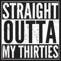 Funny 30th Birthday Straight Outta My Thirties Golf Towel thumb 3