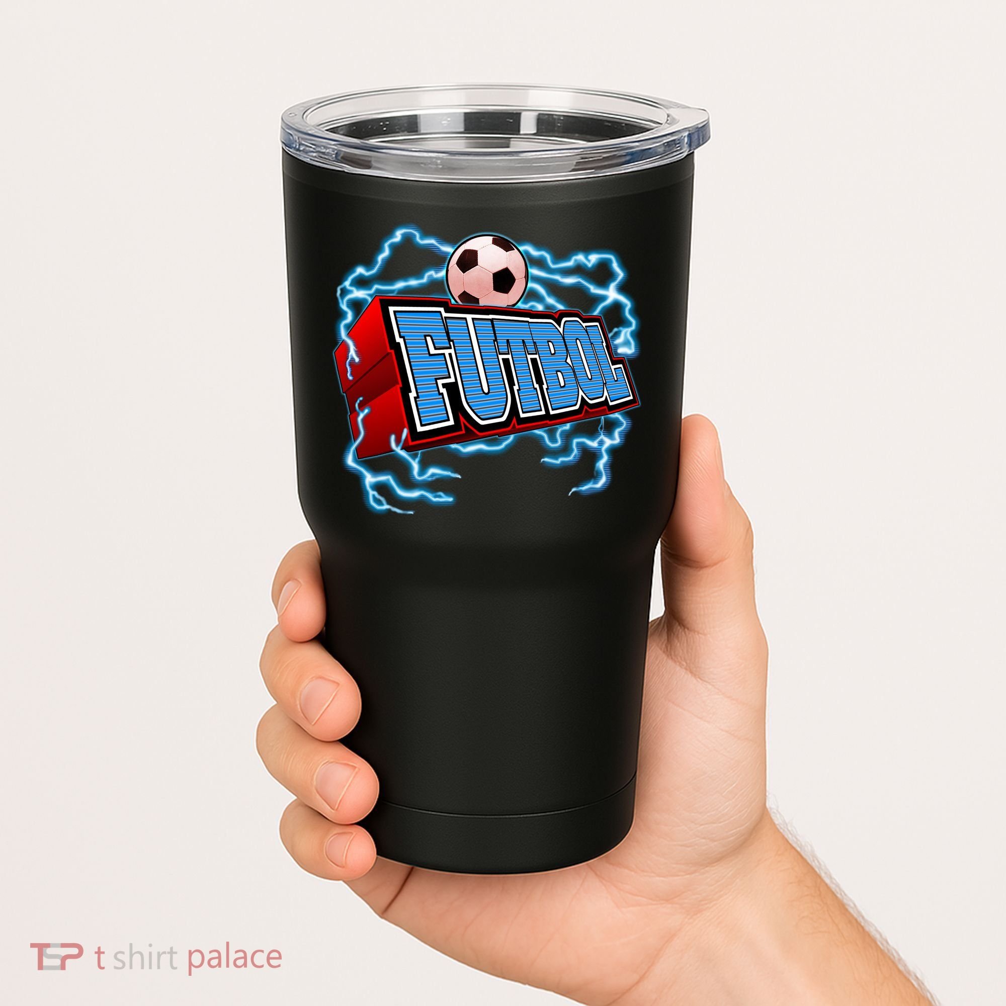 Futbol 3D Logo Tumbler