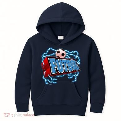 Futbol 3D Logo Kids Hoodie