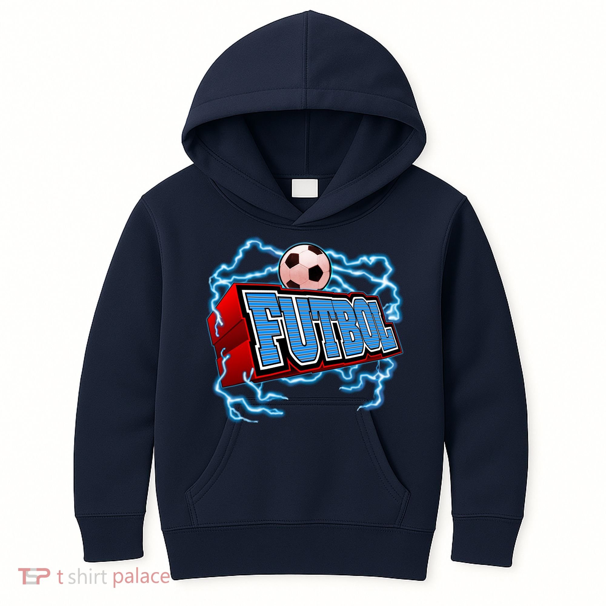 Futbol 3D Logo Kids Hoodie