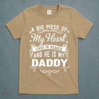FAMILY 365 My Daddy Lives In Heaven Memorial Day Dad Father T-Shirt thumb 5