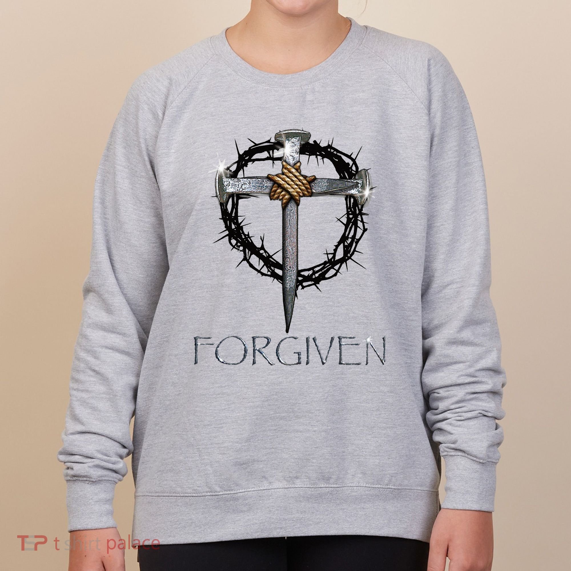 Forgiven 3 Nails Crown Of Thorns Women's Sweatshirt